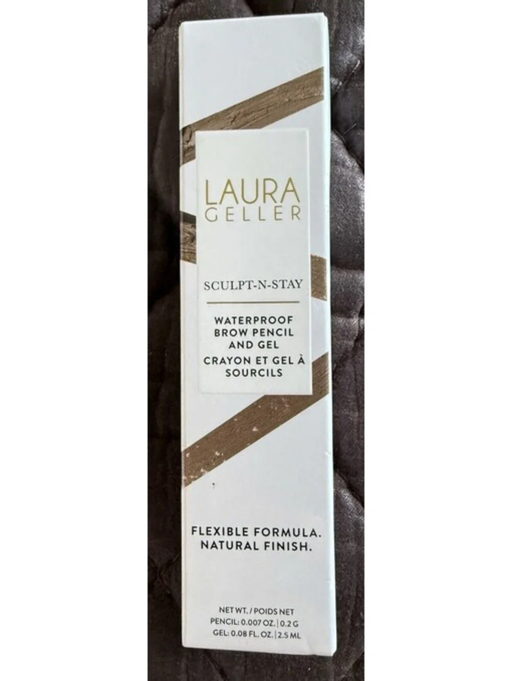 LAURA GELLER Sculpt-n-Stay 2-in-1 Waterprf Eyebrow Pencil & Brow Gel Taupe 43008